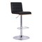 Armen Living Aubrey Adjustable Height Swivel Black Faux Leather and Chrome Bar Stool with Walnut Wood LCAUBAWABL - alternate 1